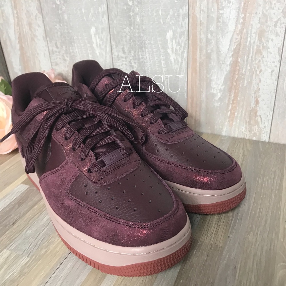 Nike Air Force 1’07 PRM Leather Burgundy Crush W - Picture 3 of 7